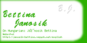 bettina janosik business card